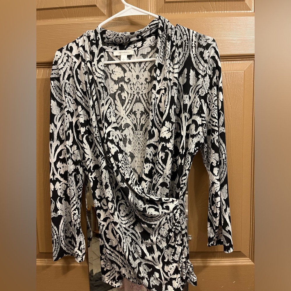 Dressbarn Monochrome Patterned Dress